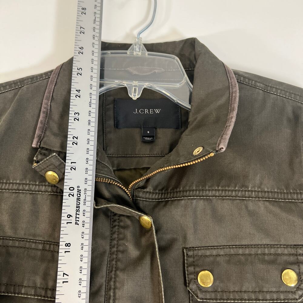 J Crew‎ Military Olive Green Button Gold Button Jacket Size S - Picture 11 of 16